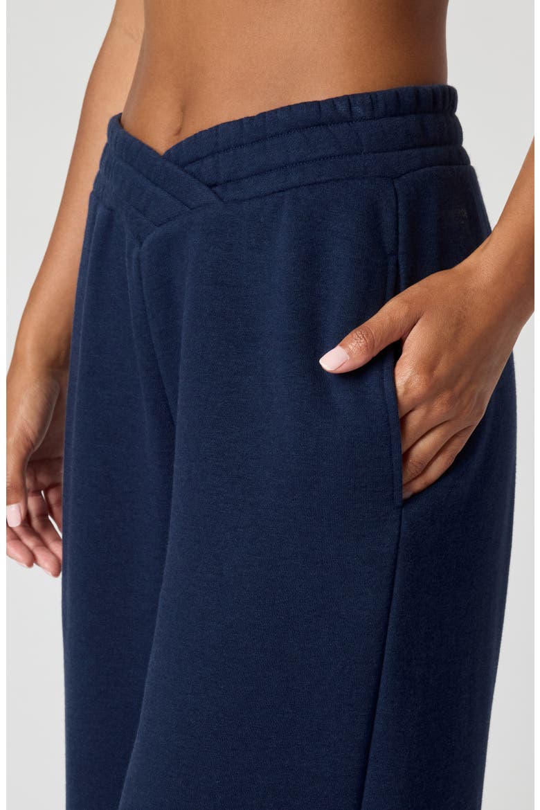 Cozy Crush V Wide Leg Sweatpants, Alternate, color, NAVY
