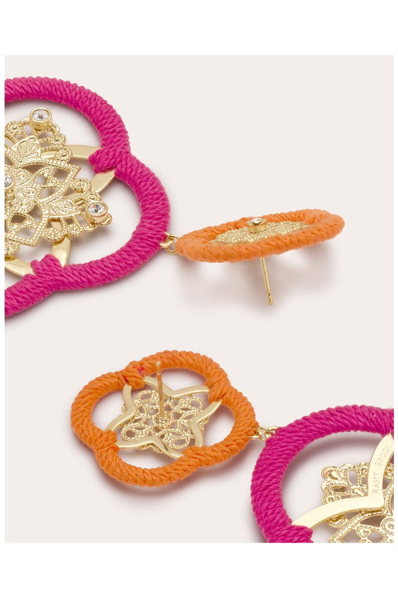 Anya Medallion Drop Earrings, Alternate, color, FIESTA PINK