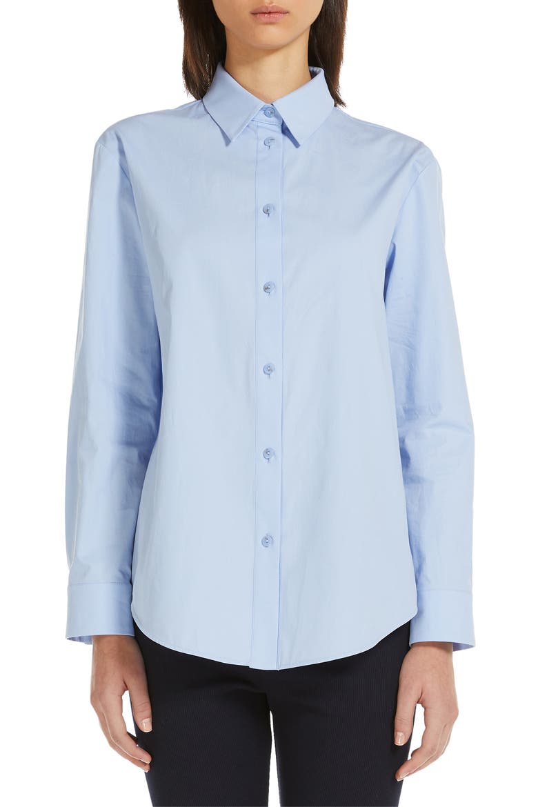 Antille Cotton Button-Up Shirt, Main, color, LIGHT BLUE