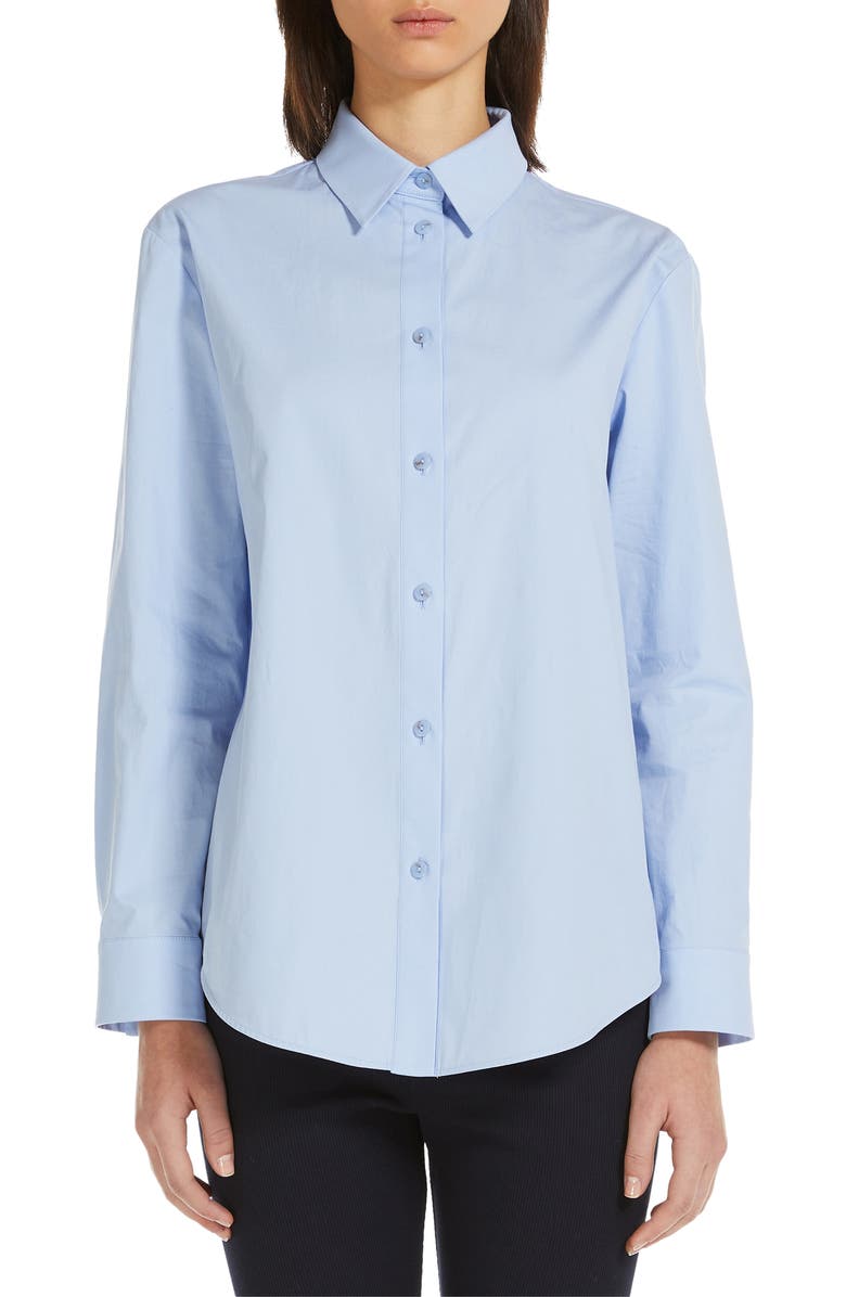 Max Mara Leisure Antille Cotton Button-Up Shirt, Main, color, 