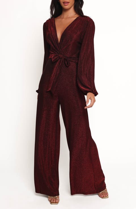 Nora Metallic Long Sleeve Jumpsuit