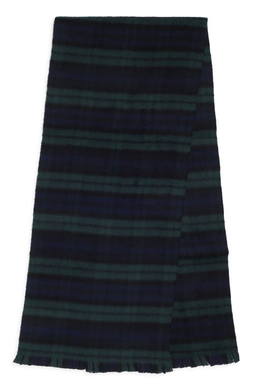 Nordstrom Exploded Plaid Merino Wool Scarf In Blue