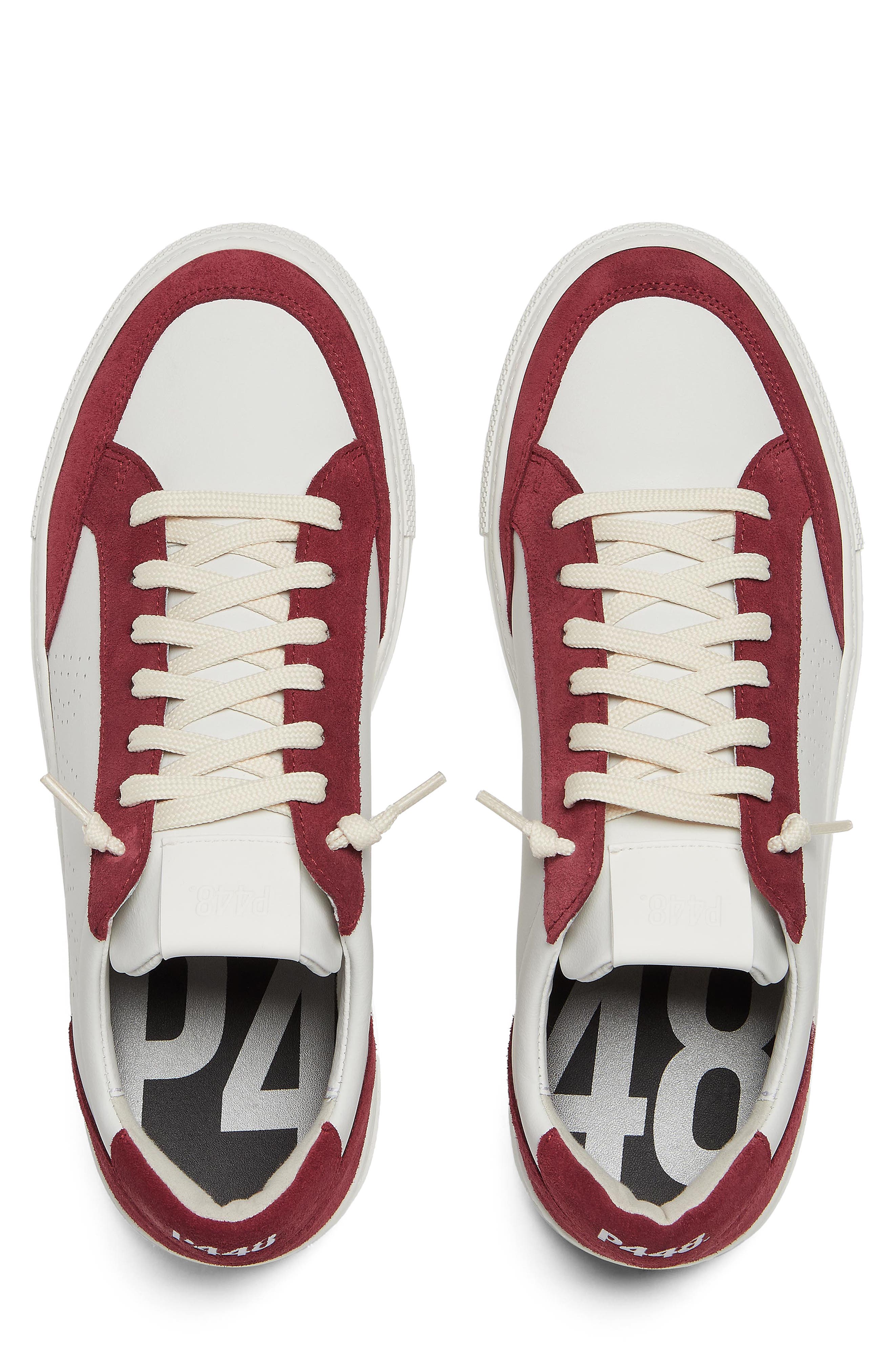 Perforated Sneaker, Alternate, color, PORP-WHITE