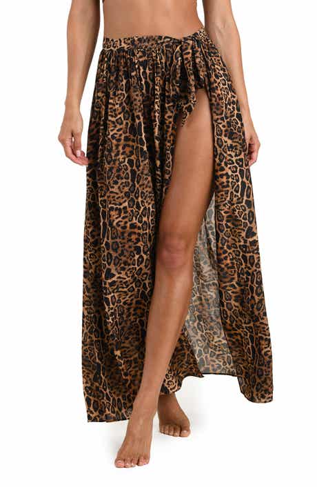 Klaire Leopard Maxi Skirt Cover-Up