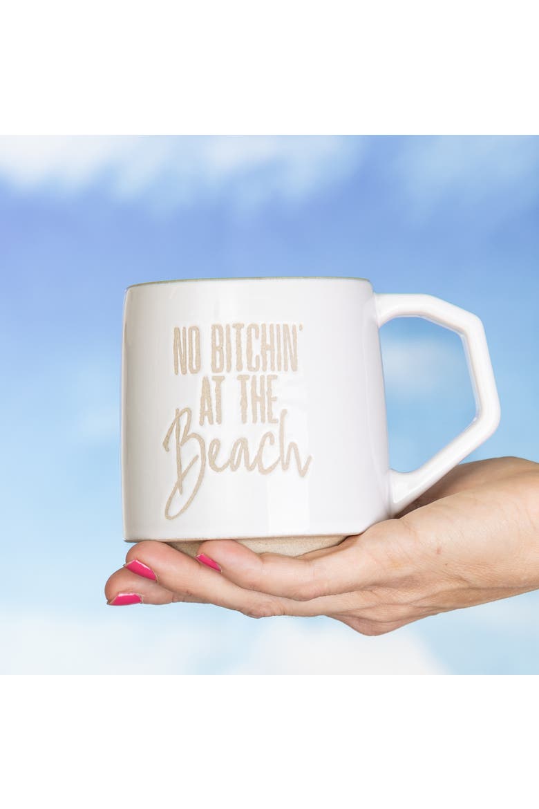 At The Beach Mug Ceramic White 16 oz, Alternate, color, White