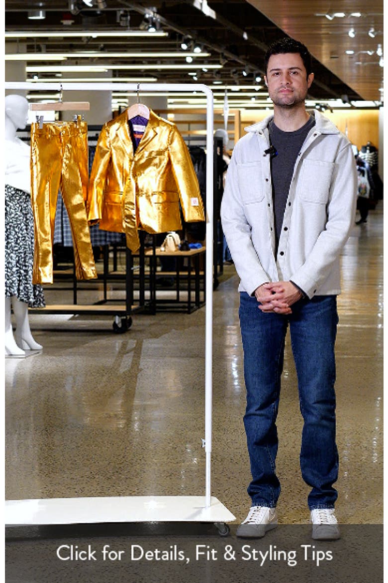 Kids' Groovy Golden Metallic Two-Piece Suit & Tie video