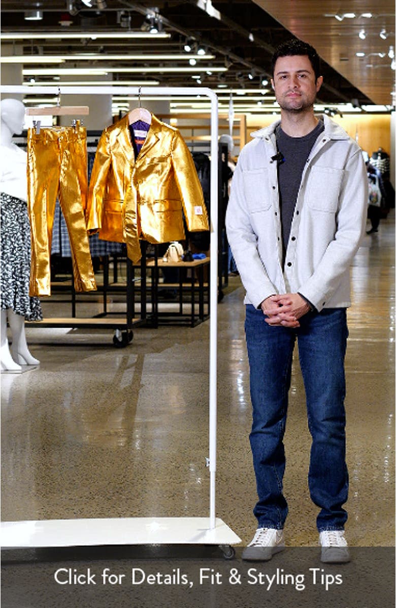 Kids' Groovy Golden Metallic Two-Piece Suit & Tie, sales video thumbnail