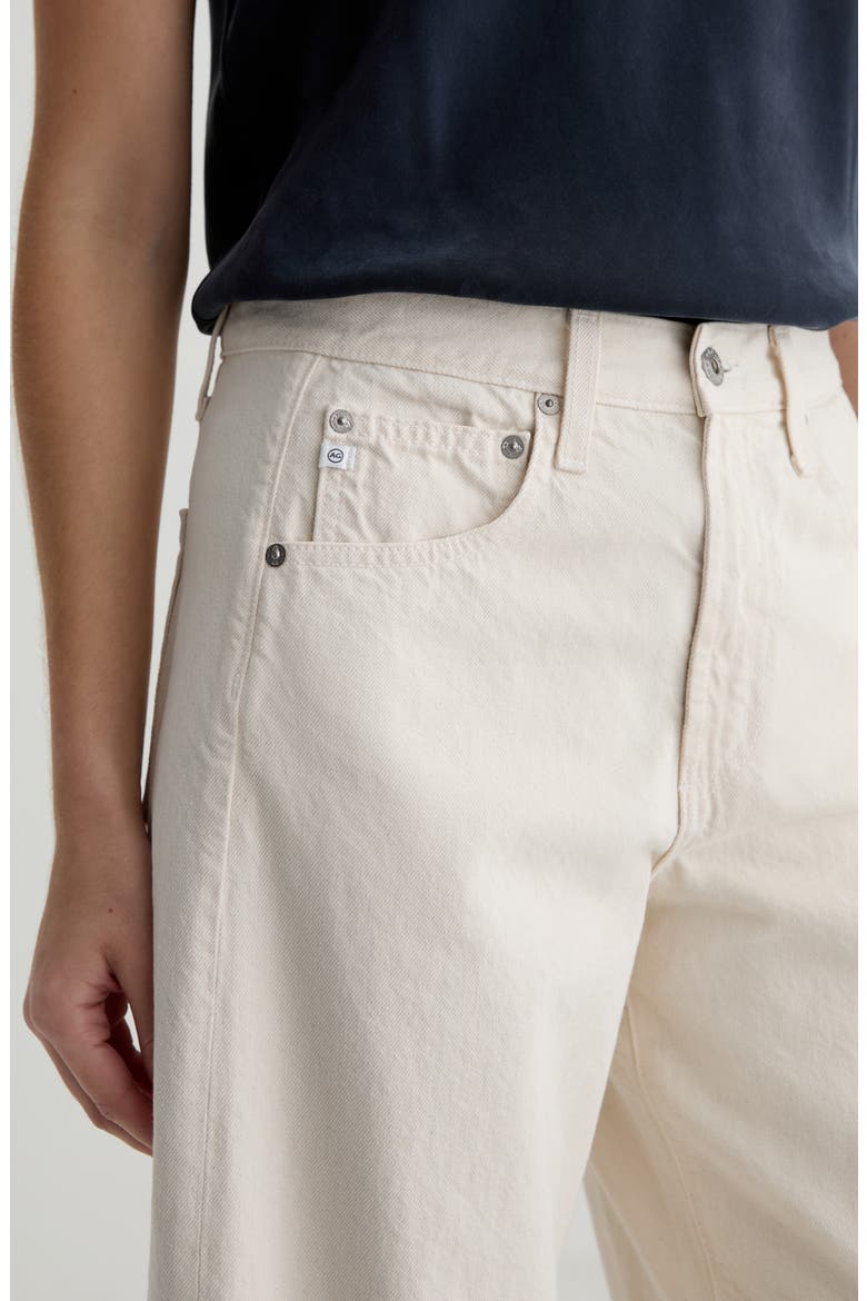 Hattie Raw Hem High Waist Crop Barrel Jeans, Alternate, color, OPAL STONE