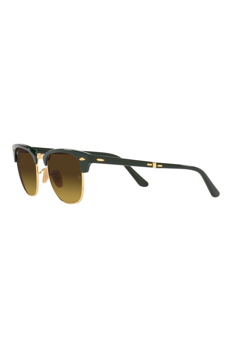 Clubmaster 51mm Gradient Square Sunglasses, Alternate, color, GREEN