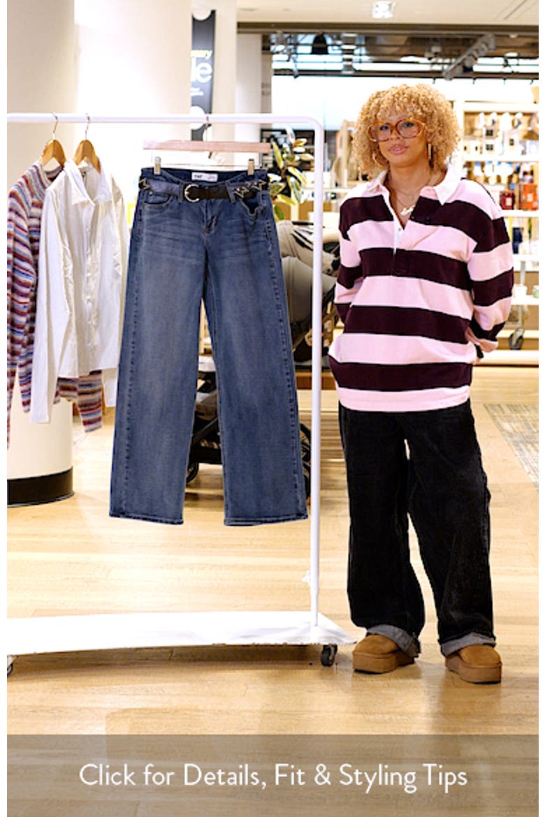 Britney High Waist Belted Wide Leg Jeans video