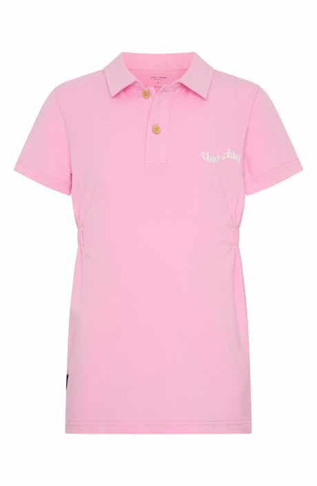 TINY TRIBE Kids' Ciao Cotton Graphic Polo Dress