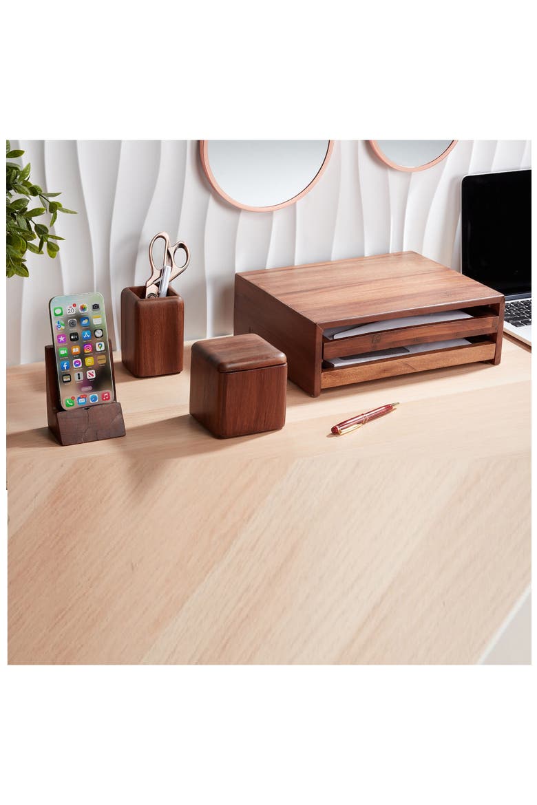 Wood Platform Phone Holder, Alternate, color, WOOD