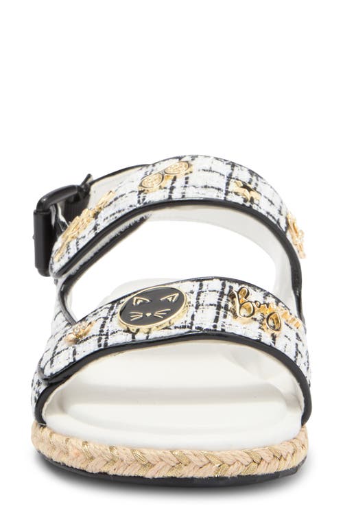 Karl Lagerfeld Paris Charlay Slingback Sandal In White/black