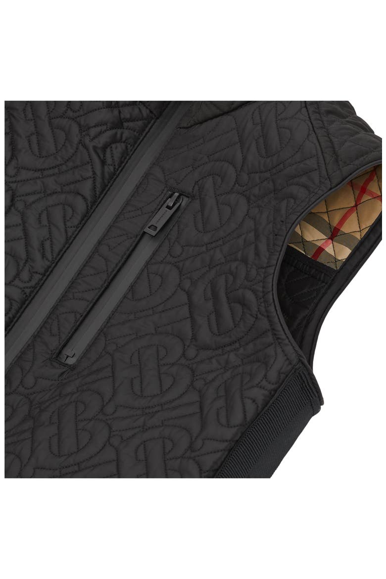 Kids' Giaden TB Monogram Quilted Vest, Alternate, color, BLACK