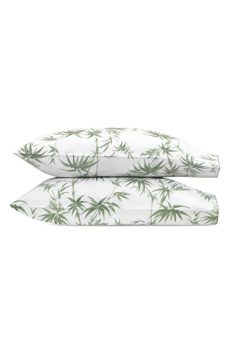 Matouk Dominique Set of 2 Pillowcases, Main, color, Palm
