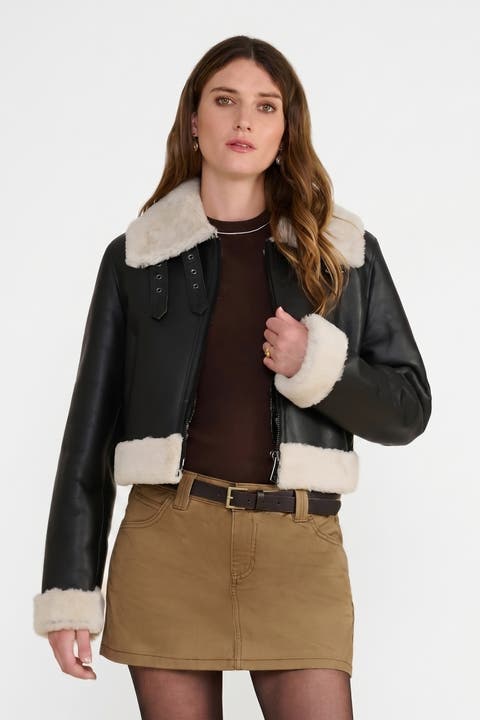 Emery Shearling Flight Jacket
