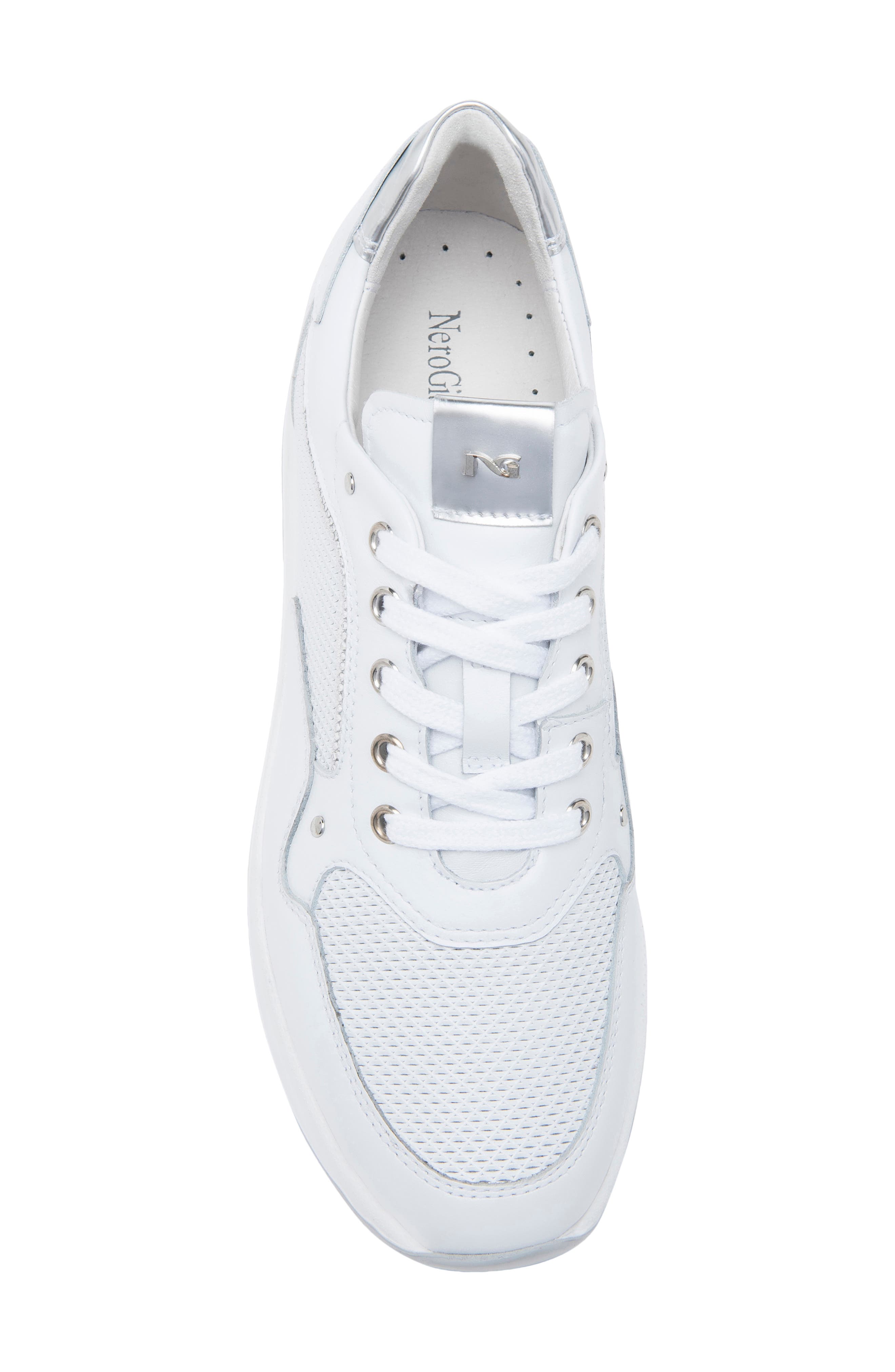 NeroGiardini Perfed Platform Sneaker, Alternate, color, 