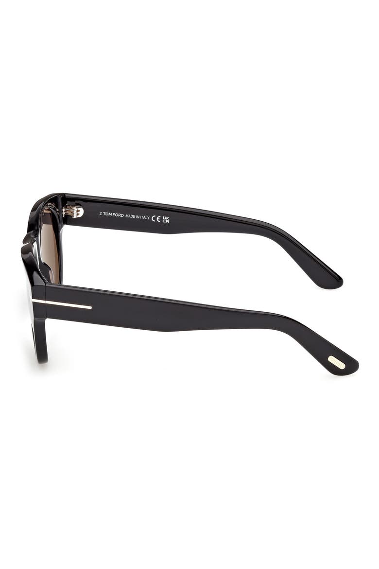 52mm Round Photochromic Sunglasses, Alternate, color, SHINY BLACK / SMOKE