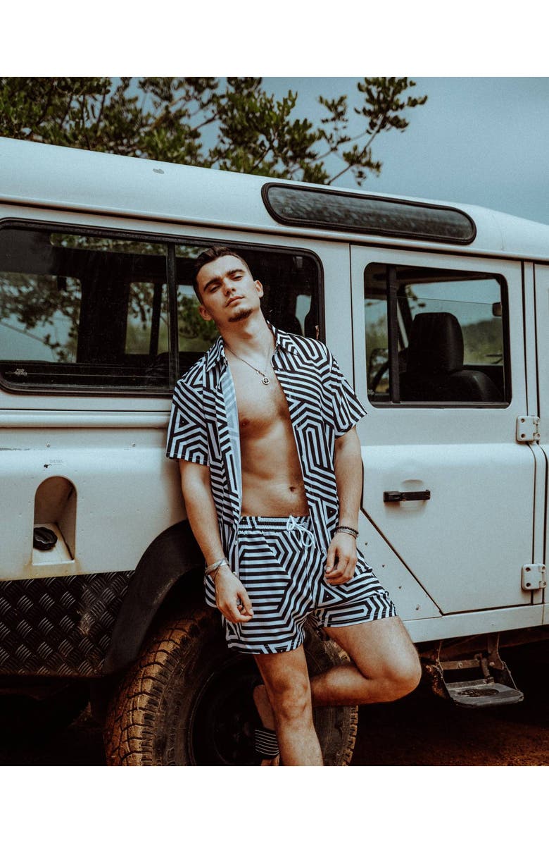 OOSC Fall Line Men's Short Sleeve Shirt, Alternate, color, Black, White