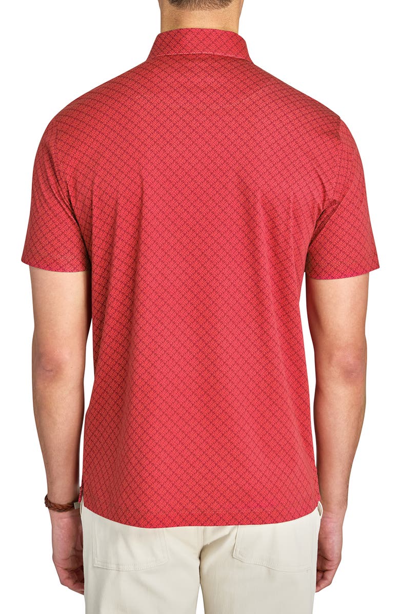 Brooklyn Brigade Slim Fit Geo Short Sleeve Polo, Alternate, color, Rust