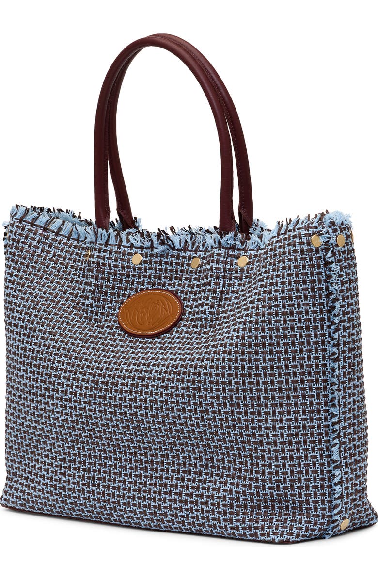 HAMMITT Olympia Woven Totel, Alternate, color, Blueberry Sorbet/ Gold