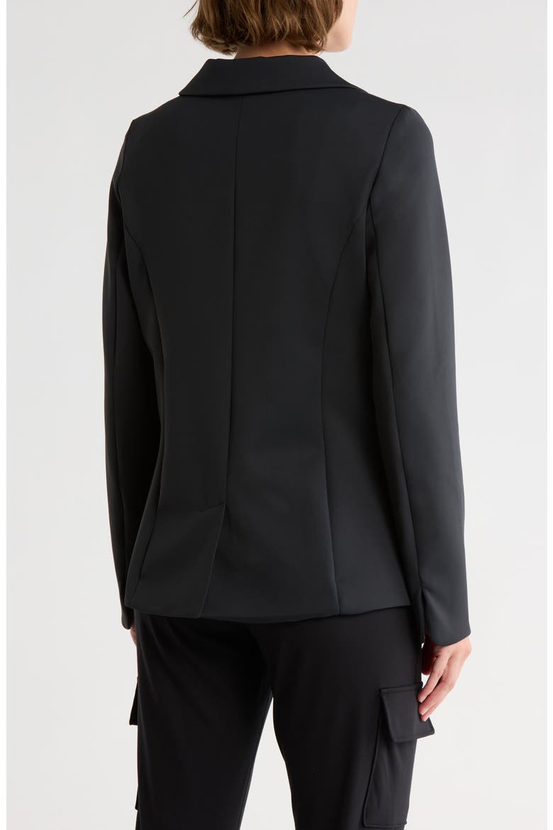 Powermove Notch Lapel Scuba Knit Blazer, Alternate, color, BLACK