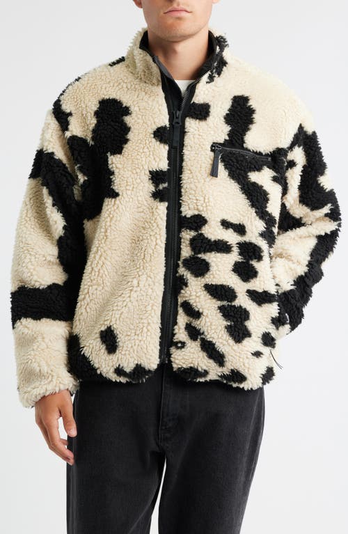 Obey Shaggy Fleece Jacket In Neutral