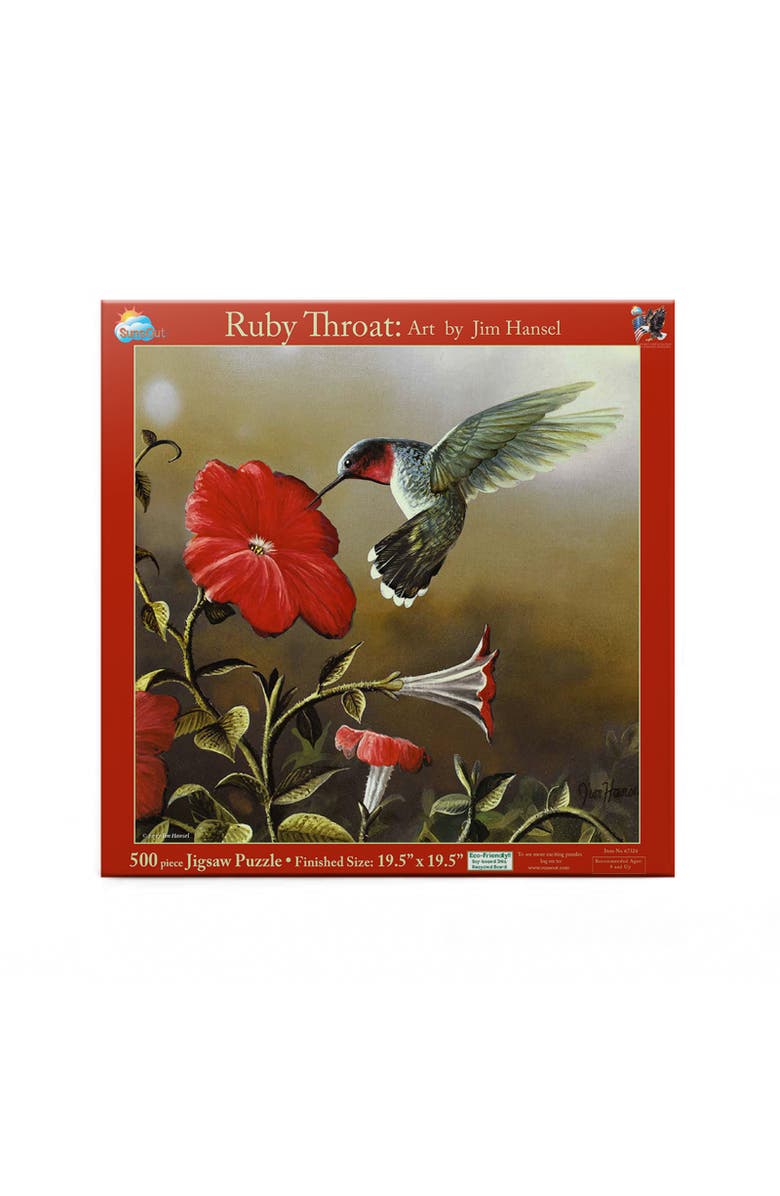Sunsout Ruby Throat 500 piece Jigsaw Puzzle for Adults, Alternate, color, Multicolor