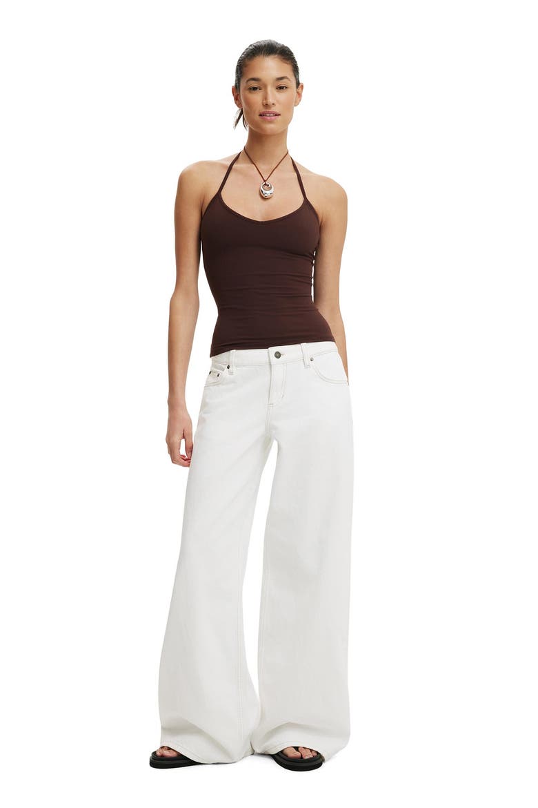 Women's Hold Me Tie Halter, Alternate, color, Dark Oak