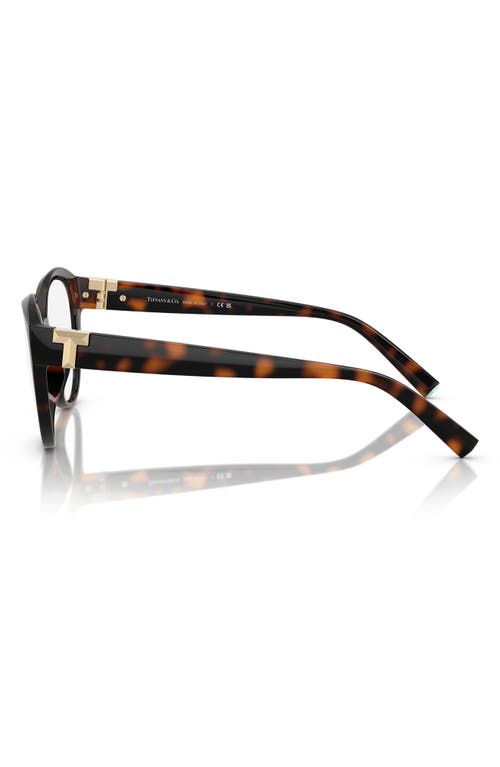 Tiffany & Co . 54mm Cat Eye Optical Glasses In Havana