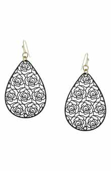 Leda Rosette Drop Earrings