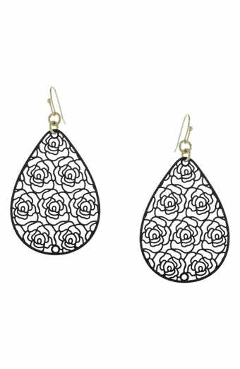 Leda Rosette Drop Earrings