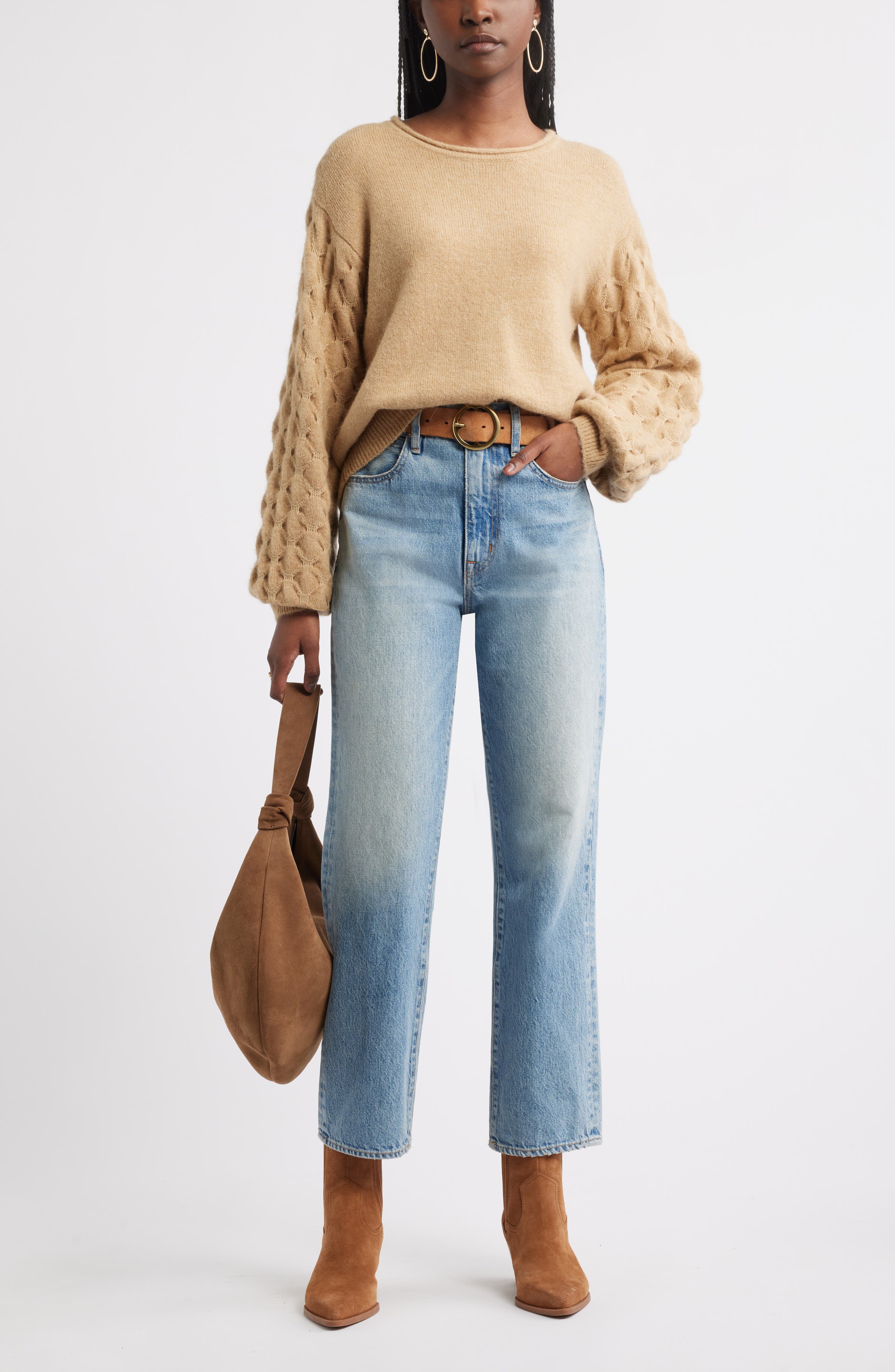Honeycomb Sleeve Sweater - image 2