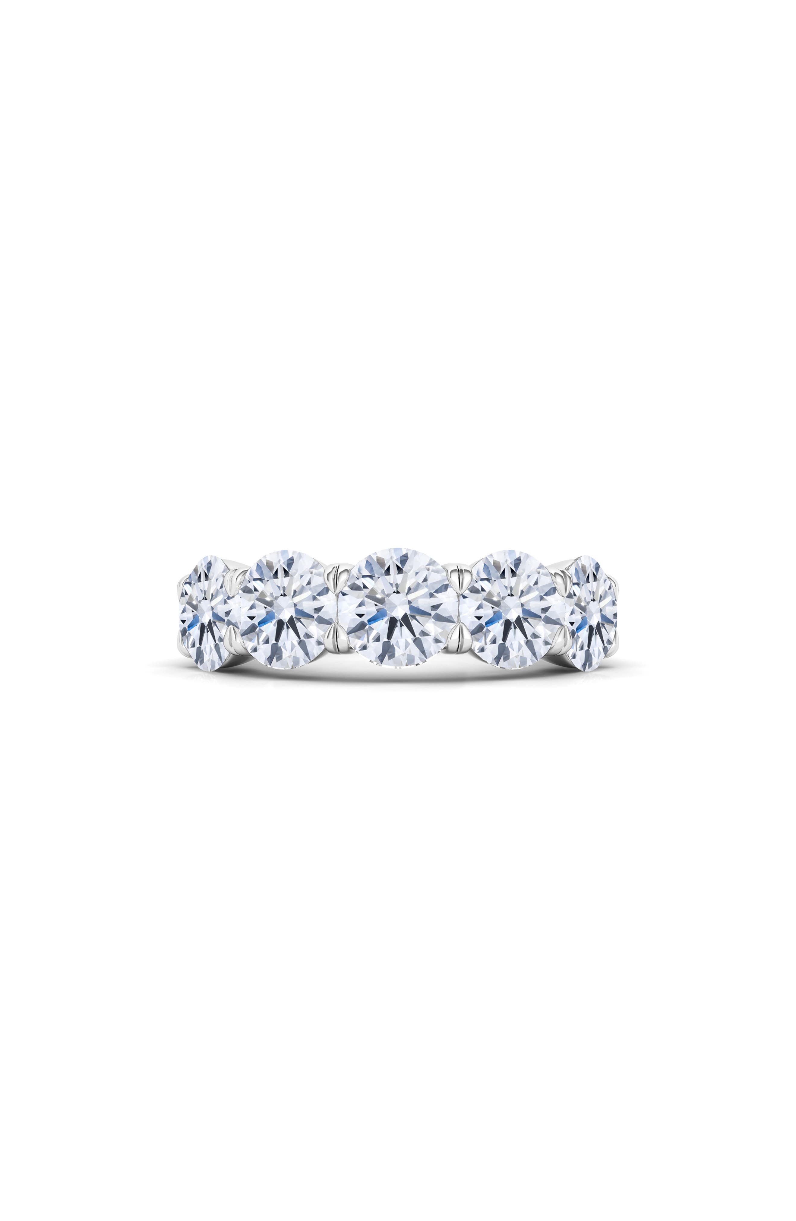 HauteCarat 5-Stone Lab Created Diamond Anniversary Ring (Women) | Nordstrom