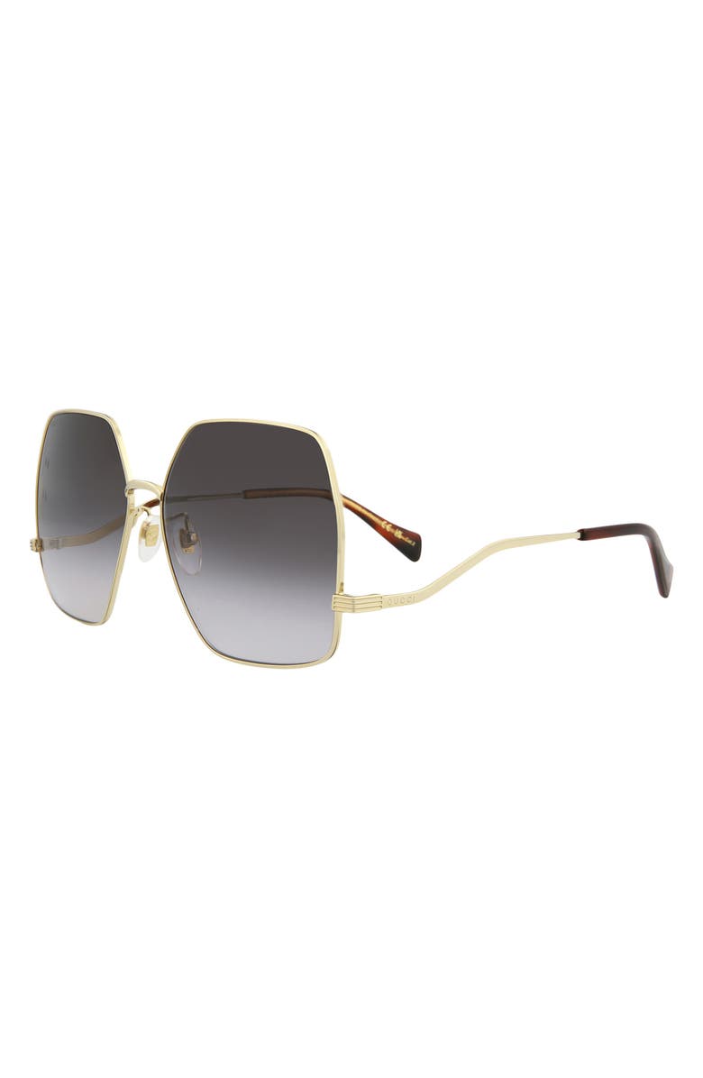Gucci 61mm Square Sunglasses, Alternate, color, 