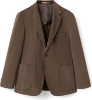 MANGO Slim Fit Stretch Cotton Blazer