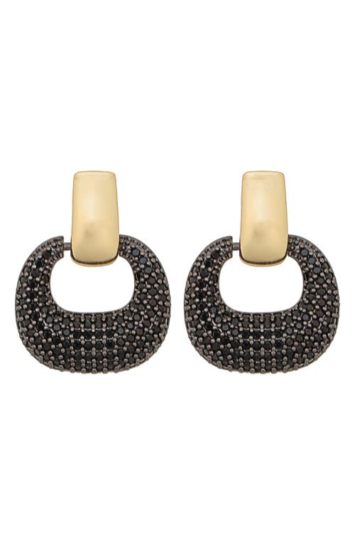 Panacea Pavé Crystal Drop Earrings In Brown