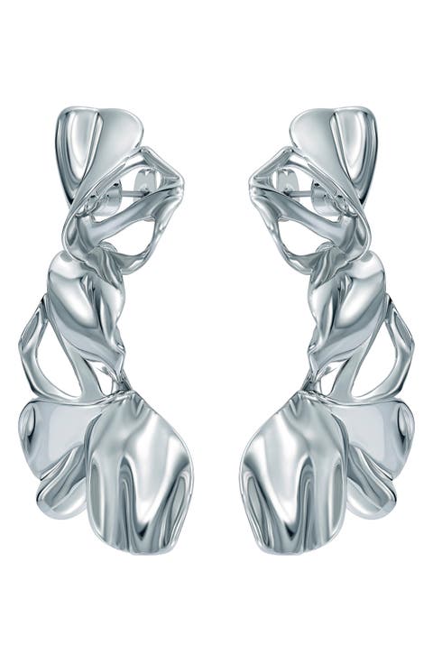 Leighanna Abstract Leaf Drop Earrings