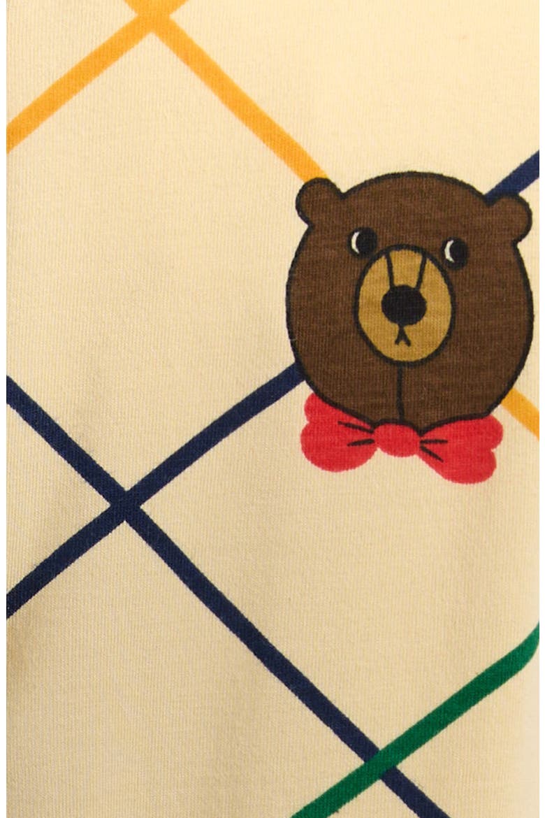 Bear Print Print Stretch Organic Cotton Leggings, Alternate, color, OFF-WHITE