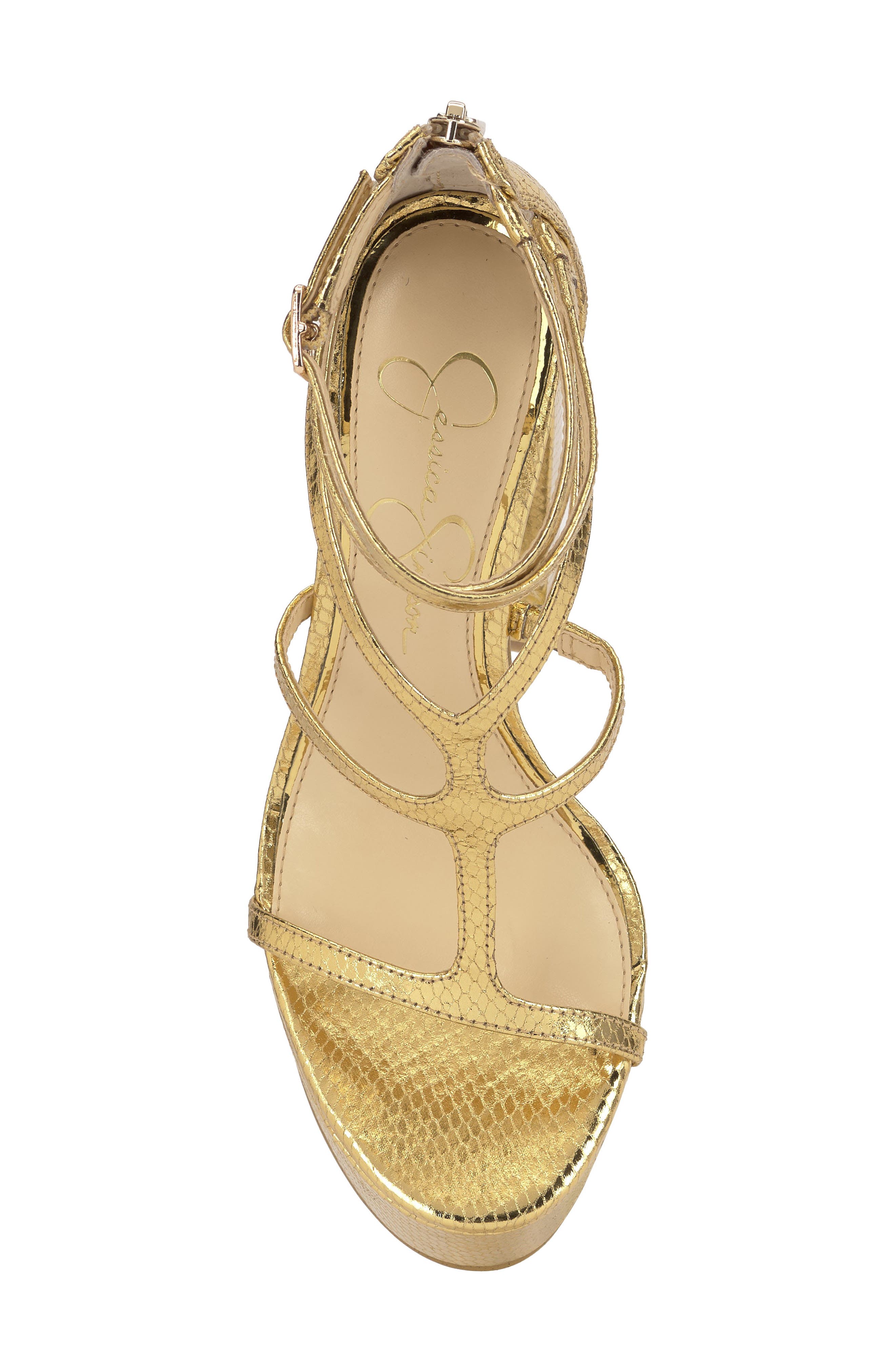 Jessica Simpson Aamina Platform Sandal, Alternate, color, Gold