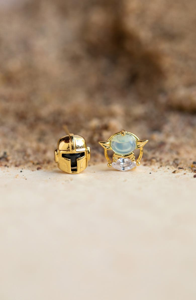 Girls Crew Star Wars<sup
™</sup
 The Mandalorian Earring Set, Alternate, color, Gold