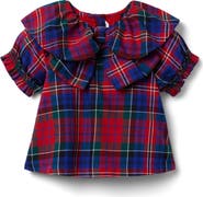 Janie and Jack The Tartan Collar Bow Top