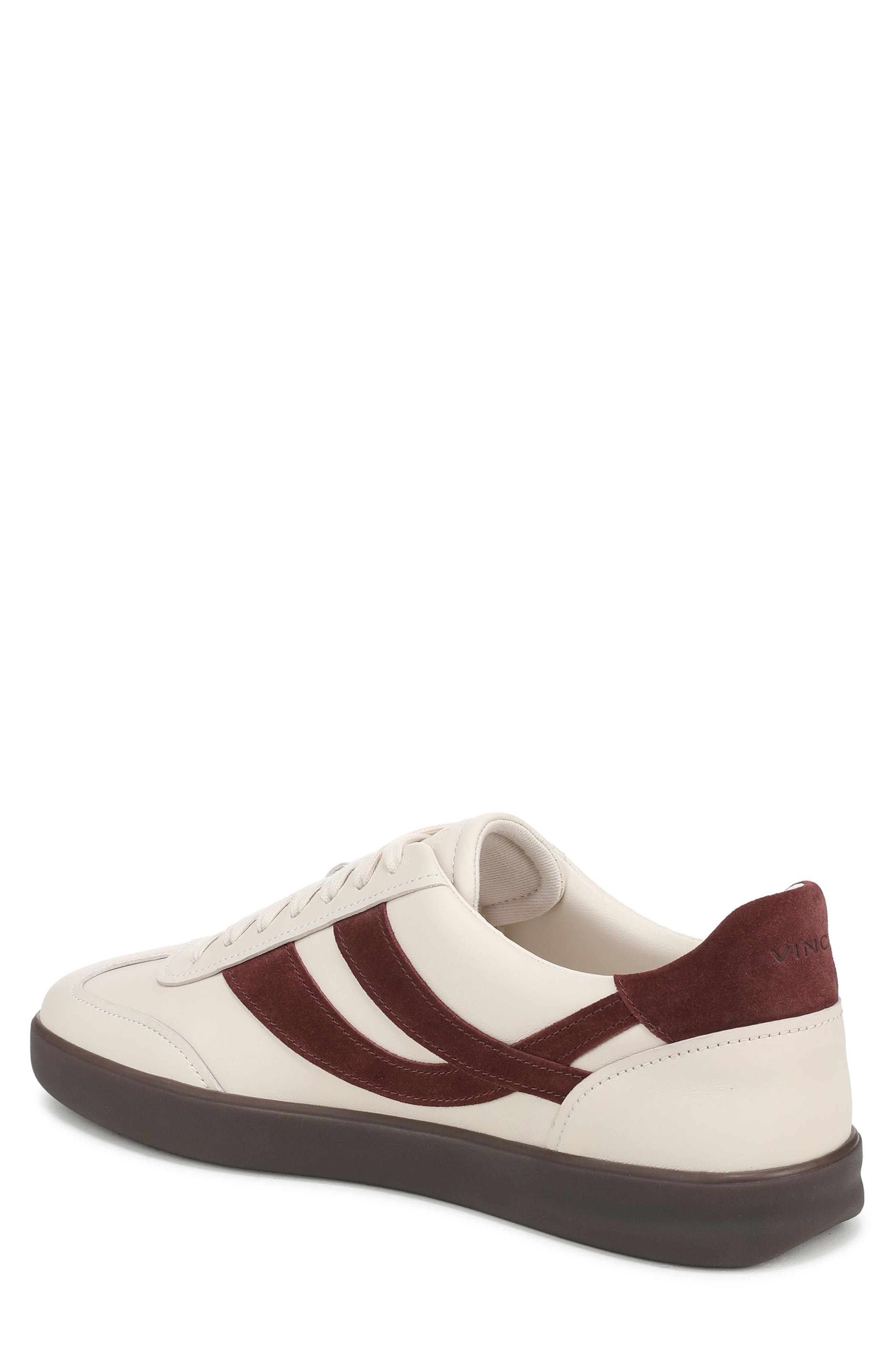 Oasis Sneaker, Alternate, color, PEBBLE WHITE/ CHOCOLATE PLUM