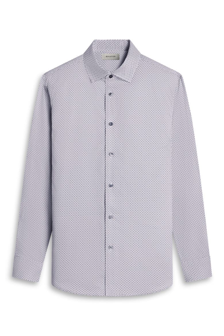 Alvin Shaped Fit Long Sleeve Cotton Button-Up Shirt, Alternate, color, MARINE BLUE
