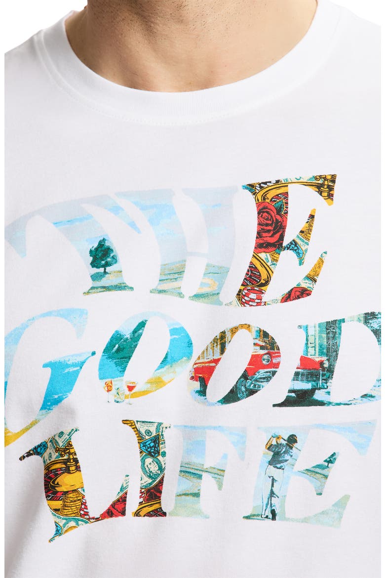 The Good Life Knit Graphic T-Shirt, Alternate, color, WHITE