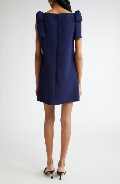 Carolina Herrera Floral Embroidered Stretch Stretch Crepe Minidress