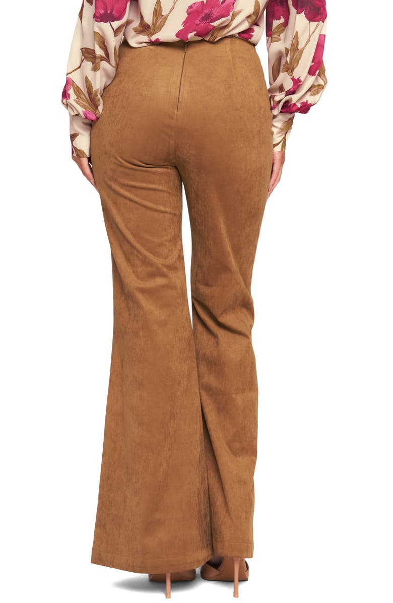 FLYING TOMATO Faux Suede Bell Bottom Pants, Alternate, color, 