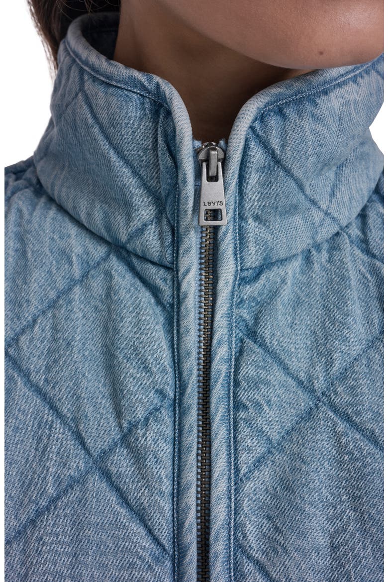 Quilted Cotton Jacket, Alternate, color, LIGHT WASH DENIM