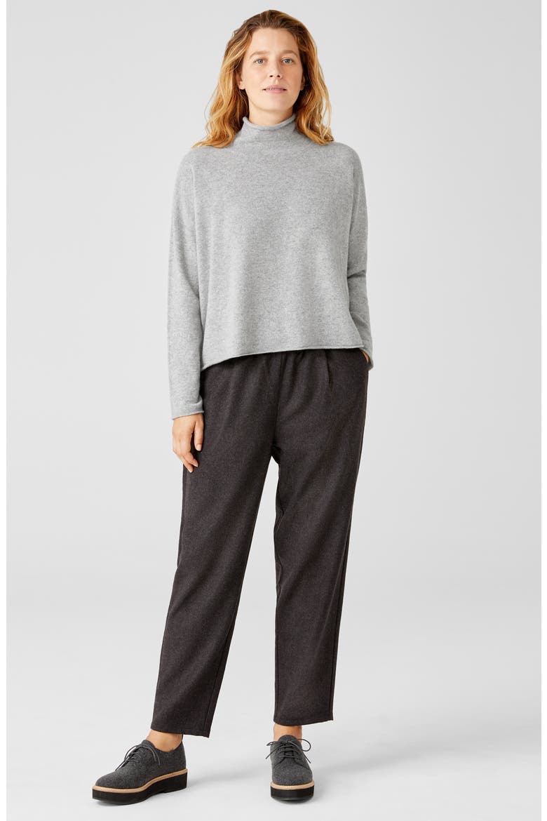 Boxy Turtleneck Sweater, Alternate, color, DARK PEARL