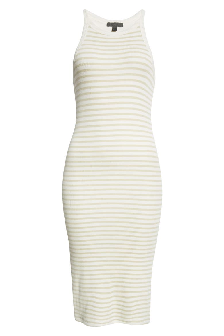 Stripe Rib Tank Dress, Alternate, color, CHALK / MORNING MIST